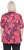 Ulla Popken Quick Drying Flower Print Short Sleeve Tee Dark Cherry - Potlačené tričká pre ženy - 