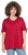 Ulla Popken Bow Print Split Sleeve Tee Ruby Red - Potlačené tričká pre ženy - 