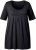 Ulla Popken Essential Front Pleat Tee Black - Tričká - 