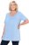 Ulla Popken Essential Front Pleat Tee Light Blue - Tričká - 