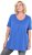 Ulla Popken Essential Front Pleat Tee Peacock Blue - Tričká - 