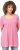 Ulla Popken Essential Front Pleat Tee Light Pink - Tričká - 