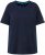 Ulla Popken Piping Accent Functional UVP 50+ Stretch Knit Top Navy Blue - Tričká - 