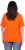 Ulla Popken Piping Accent Functional UVP 50+ Stretch Knit Top Orange Red - Tričká - 