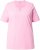 Ulla Popken Essential Notch Neck Stretch Tee Pink - Tričká - 