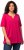 Ulla Popken Essential Notch Neck Stretch Tee Magenta Pink - Tričká - 