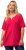 Ulla Popken Essential Notch Neck Stretch Tee Red - Tričká - 