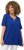 Ulla Popken Essential Notch Neck Stretch Tee Cobalt Blue - Tričká - 