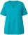 Ulla Popken Essential Notch Neck Stretch Tee Teal - Tričká - 