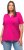 Ulla Popken Essential Notch Neck Stretch Tee Fuchsia Pink - Tričká - 