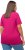 Ulla Popken Essential Notch Neck Stretch Tee Fuchsia Pink - Tričká - 