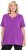 Ulla Popken Essential Notch Neck Stretch Tee Purple - Tričká - 