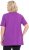 Ulla Popken Essential Notch Neck Stretch Tee Purple - Tričká - 