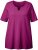 Ulla Popken Essential Notch Neck Stretch Tee Berry - Tričká - 
