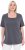 Ulla Popken Essential Square Neck Stretch Tee Graphite Grey - Tričká - 
