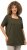 Ulla Popken Essential Square Neck Stretch Tee Forest Green - Tričká - 