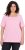 Ulla Popken Essential Square Neck Stretch Tee Pink - Tričká - 