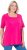 Ulla Popken Essential Square Neck Stretch Tee Magenta Pink - Tričká - 