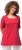 Ulla Popken Essential Square Neck Stretch Tee Dark Pink - Tričká - 