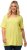 Ulla Popken Essential Square Neck Stretch Tee Lemon Yellow - Tričká - 