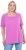 Ulla Popken Essential Square Neck Stretch Tee Cool Pink - Tričká - 