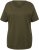 Ulla Popken Double Layer Rounded V-Neck Slim Fit Tee Forest Green - Tričká - 