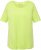 Ulla Popken Double Layer Rounded V-Neck Slim Fit Tee Lime Green - Tričká - 