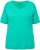 Ulla Popken Double Layer Rounded V-Neck Slim Fit Tee Turquioise Green - Tričká - 