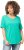 Ulla Popken Double Layer Rounded V-Neck Slim Fit Tee Turquioise Green - Tričká - 