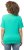Ulla Popken Double Layer Rounded V-Neck Slim Fit Tee Turquioise Green - Tričká - 
