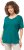Ulla Popken Double Layer Rounded V-Neck Slim Fit Tee Dark Emerald - Tričká - 