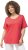 Ulla Popken Double Layer Rounded V-Neck Slim Fit Tee Dark Coral - Tričká - 