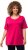 Ulla Popken Double Layer Rounded V-Neck Slim Fit Tee Magenta Pink - Tričká - 