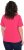 Ulla Popken Double Layer Rounded V-Neck Slim Fit Tee Dark Pink - Tričká - 