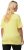 Ulla Popken Double Layer Rounded V-Neck Slim Fit Tee Lemon Yellow - Tričká - 