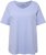 Ulla Popken Double Layer Rounded V-Neck Slim Fit Tee Pale Blue - Tričká - 