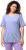 Ulla Popken Double Layer Rounded V-Neck Slim Fit Tee Pale Blue - Tričká - 