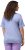 Ulla Popken Double Layer Rounded V-Neck Slim Fit Tee Pale Blue - Tričká - 
