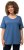 Ulla Popken Double Layer Rounded V-Neck Slim Fit Tee Denim Blue - Tričká - 