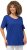 Ulla Popken Double Layer Rounded V-Neck Slim Fit Tee Cobalt Blue - Tričká - 