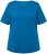 Ulla Popken Double Layer Rounded V-Neck Slim Fit Tee Medium Blue - Tričká - 