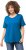 Ulla Popken Double Layer Rounded V-Neck Slim Fit Tee Medium Blue - Tričká - 