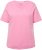 Ulla Popken Double Layer Rounded V-Neck Slim Fit Tee Light Pink - Tričká - 