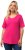 Ulla Popken Double Layer Rounded V-Neck Slim Fit Tee Fuchsia Pink - Tričká - 