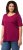 Ulla Popken Double Layer Rounded V-Neck Slim Fit Tee Magnolia Red - Tričká - 