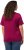 Ulla Popken Double Layer Rounded V-Neck Slim Fit Tee Magnolia Red - Tričká - 