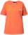 Ulla Popken Cold Dye Ruffle Edge Pocket Tee Coral Pink - Tričká - 