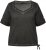 Ulla Popken Cold Dyed Sweetheart Neckline Short Sleeve Tee Graphite Grey - Tričká - 