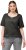 Ulla Popken Cold Dyed Sweetheart Neckline Short Sleeve Tee Graphite Grey - Tričká - 