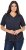 Ulla Popken Lace Trim Short Sleeve Tee Navy Blue - Tričká - 